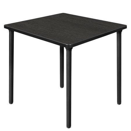 REGENCY Kee Folding Tables, 30 W, 30 L, 29 H, Wood, Metal Top, Ash Grey TBF3030AGBK